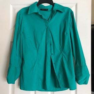 Turquoise Button Up Blouse